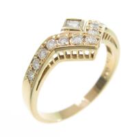 K18YG ダイヤモンドリング