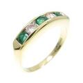 18KYG エメラルドリング
