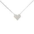 K10WG ハート パヴェ ダイヤモンドネックレス