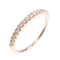 K18PG ハーフエタニティ ダイヤモンドリング