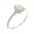 ティファニー ソレスト エメラルドカット リング 0．29ct・H・VVS2