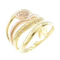 K18YG／K18PG ハート ダイヤモンドリング