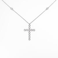 ティファニー ベゼルセットクロス ネックレス