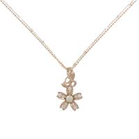 K18PG フラワー ダイヤモンドネックレス