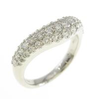 PT パヴェ ハーフエタニティ ダイヤモンドリング