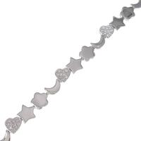 K18WG スター ムーン ハート ダイヤモンドブレスレット