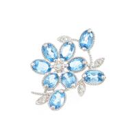 K18WG ブルートパーズペンダント