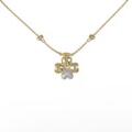 750YG／750WG クローバー ダイヤモンドネックレス