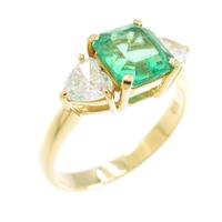 K18YG エメラルドリング