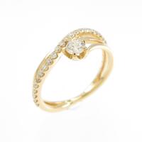 K18YG ダイヤモンドピンキーリング