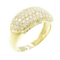 K18YG パヴェ ダイヤモンドリング