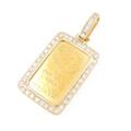 K18YG（枠） インゴット ダイヤモンドペンダント