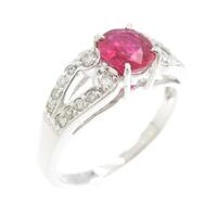 K18WG ルビーリング