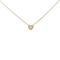 K18YG ハート ダイヤモンドネックレス