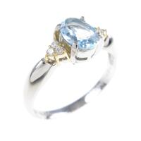 PT／K18YG アクアマリンリング