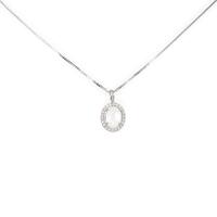 K18WG ムーンストーンネックレス