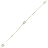 【リメイク】K18YG スリーストーン ダイヤモンドブレスレット