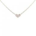 K10PG ハート ダイヤモンド ネックレス 0.05CT
