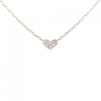 K10PG ハート ダイヤモンド ネックレス 0.05CT