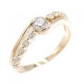K18PG ダイヤモンド リング 0.35CT