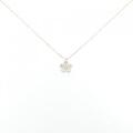 K18PG フラワー ダイヤモンド ネックレス 0.50CT