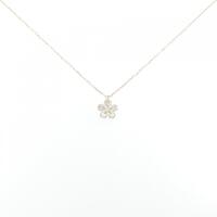 K18PG フラワー ダイヤモンド ネックレス 0.50CT