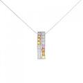 K18WG サファイヤ ネックレス 0.80CT 拡散処理未検査