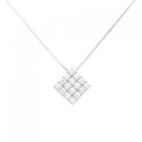 K18WG ダイヤモンド ネックレス 0.36CT