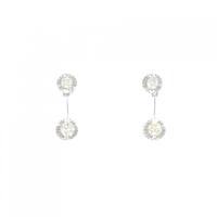 K18WG ダイヤモンド ピアス 0.14CT