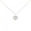 K18WG ハート ダイヤモンド ネックレス 0.05CT