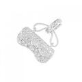 K18WG バッグ ダイヤモンド ペンダント 0.40CT