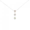 K18WG フラワー ダイヤモンド ネックレス 0.50CT