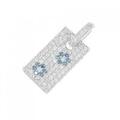 K18WG フラワー ダイヤモンド ペンダント 2.00CT