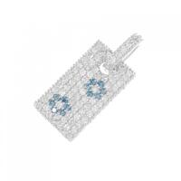 K18WG フラワー ダイヤモンド ペンダント 2.00CT