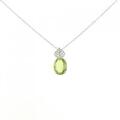 K18WG ペリドット ネックレス 1.75CT