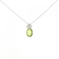 K18WG ペリドット ネックレス 1.75CT