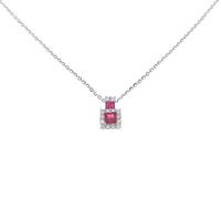 K18WG ルビー ネックレス 0.40CT