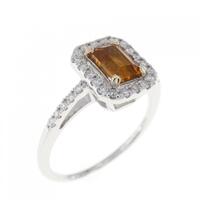 K18WG/K18YG シトリン リング 0.55CT