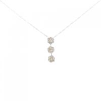 K18WG/PT ダイヤモンド ネックレス 0.31CT