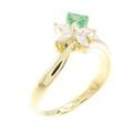K18YG エメラルド リング 0.48CT