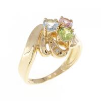 K18YG カラーストーン リング