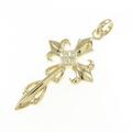 K18YG クロス ダイヤモンド ペンダント 0.05CT
