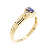 K18YG サファイヤ リング 0.19CT