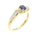 K18YG サファイヤ リング 0.411CT
