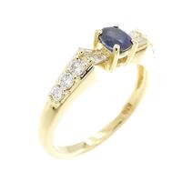 K18YG サファイヤ リング 0.411CT