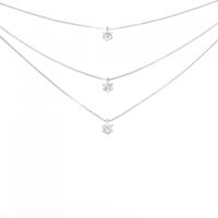 K18YG スリーストーン ダイヤモンド ネックレス 0.708CT