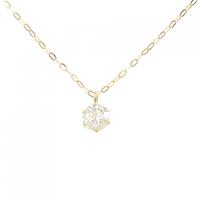 K18YG ソリティア ダイヤモンド ネックレス 0.3CT