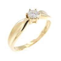 K18YG ソリティア ダイヤモンド リング 0.14CT