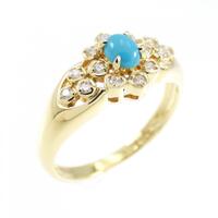 K18YG ターコイズ リング