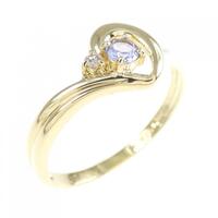 K18YG タンザナイト リング 0.09CT